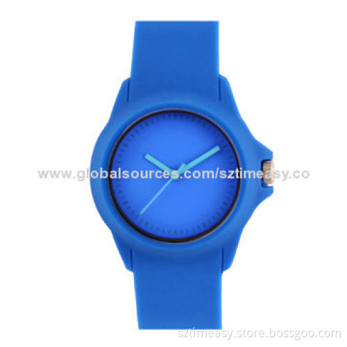 Promotional Silicone Watch with Japan Movement, Made in Shenzhen Manufacture